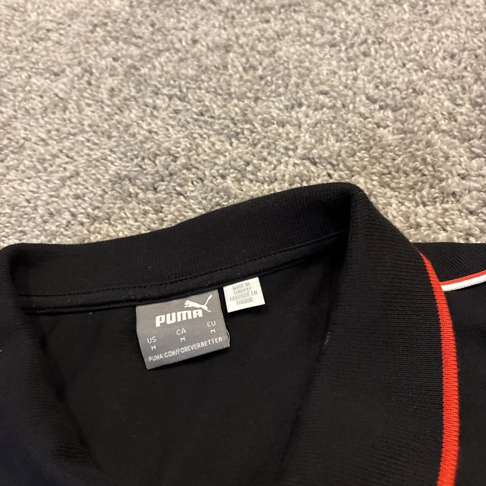 Puma F1 Formula 1 Las Vegas Grand Prix Staff Polo Shirt Mens Medium Black Red - Picture 4 of 8